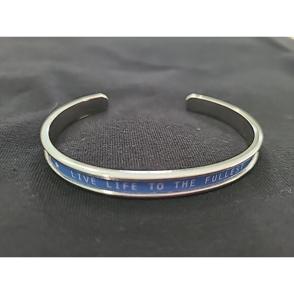 Luca + Danni Autism Awareness Blue Cuff Bracelet Live Life To The Fullest - Picture 1 of 6